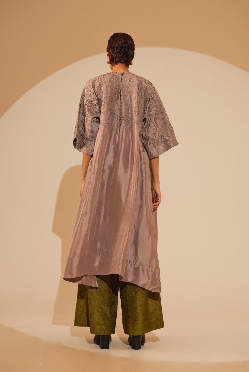 Sprout Tunic - Taupe - CiceroniKurta, Festive WearStoique