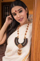 Statement Necklace with Two Layered Pendant - CiceroniNecklaceAarika