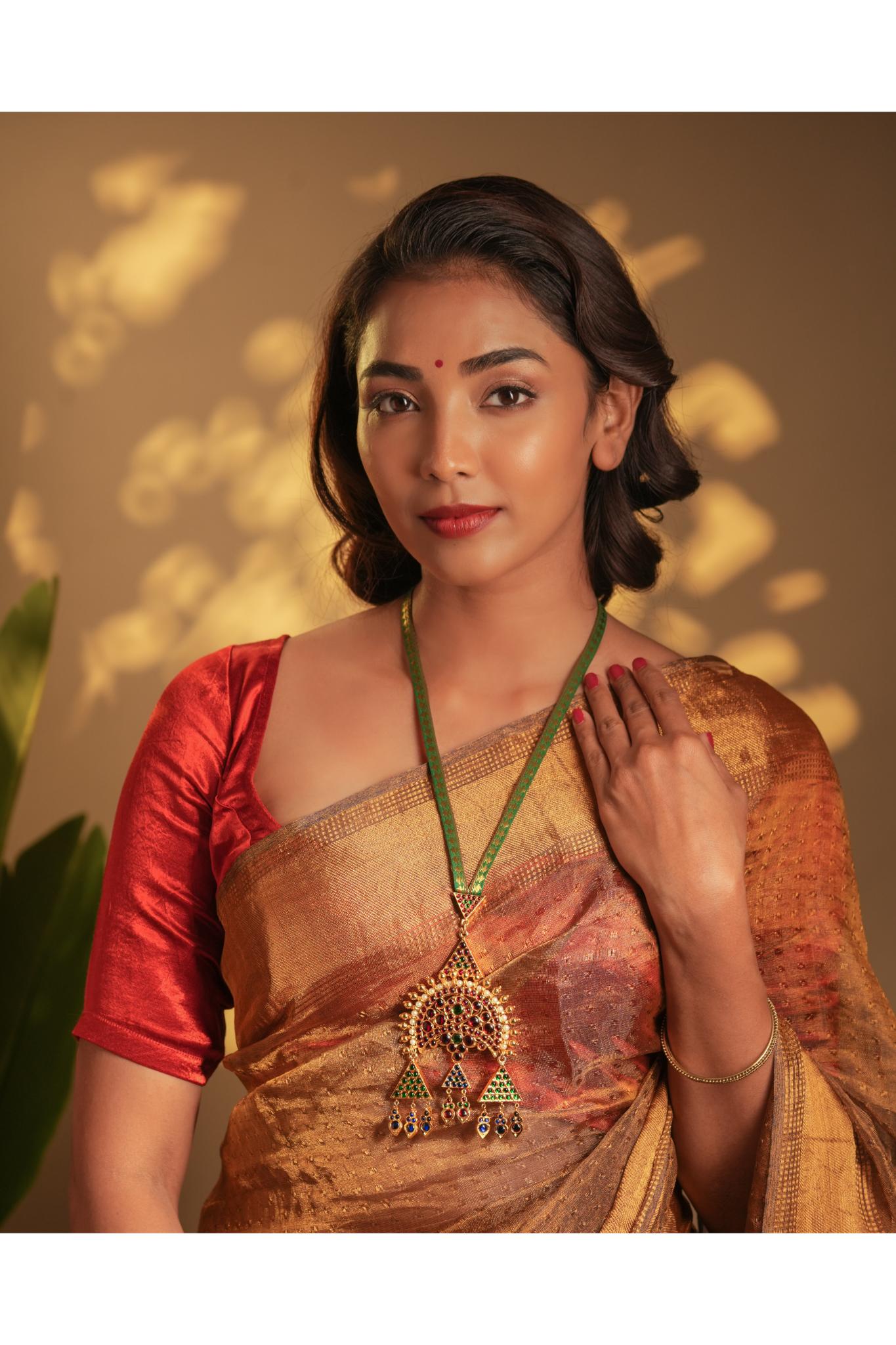 Statement Temple Necklace with Moon Motifs - CiceroniNecklaceAarika