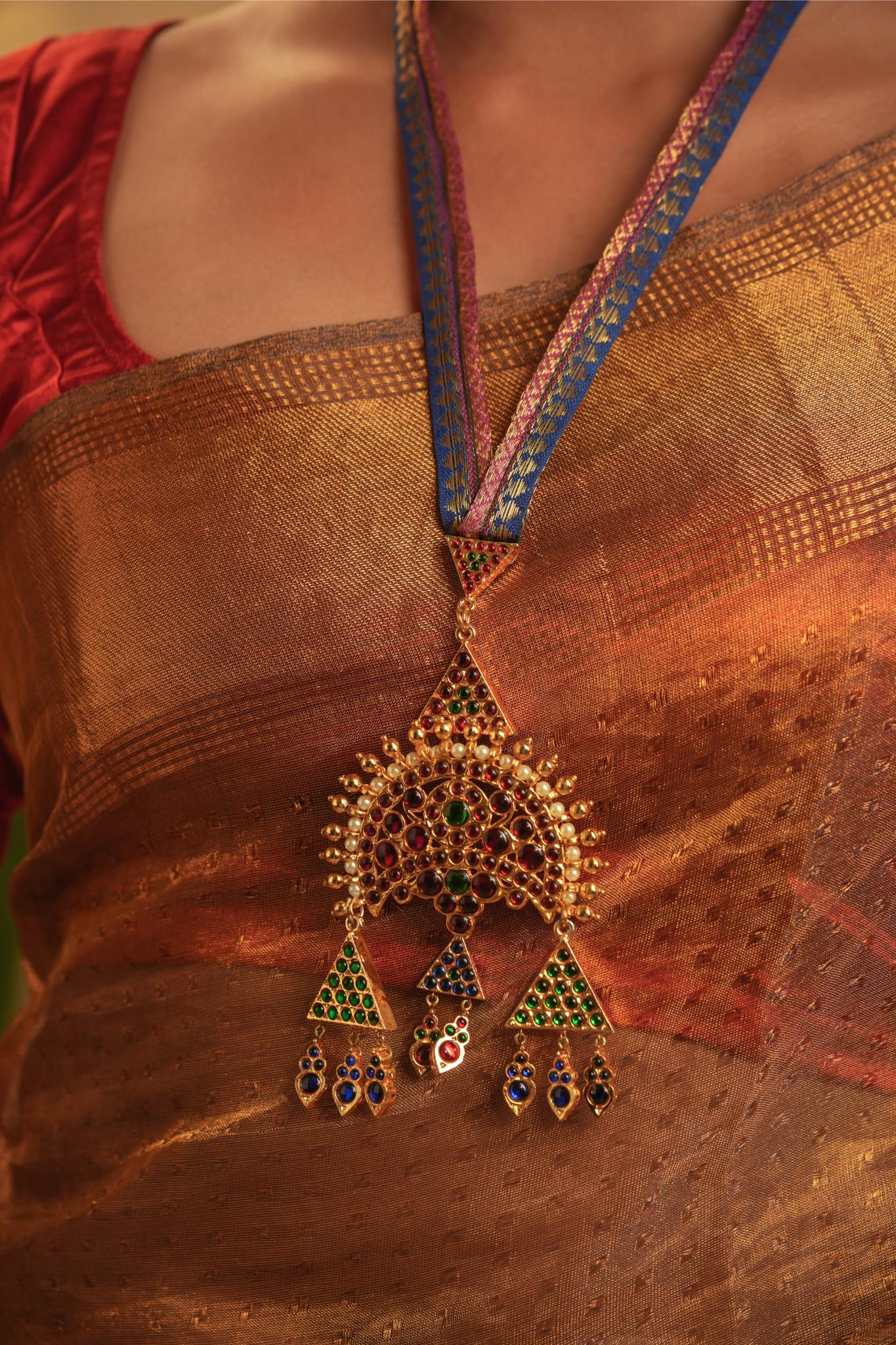 Statement Temple Necklace with Moon Motifs - CiceroniNecklaceAarika