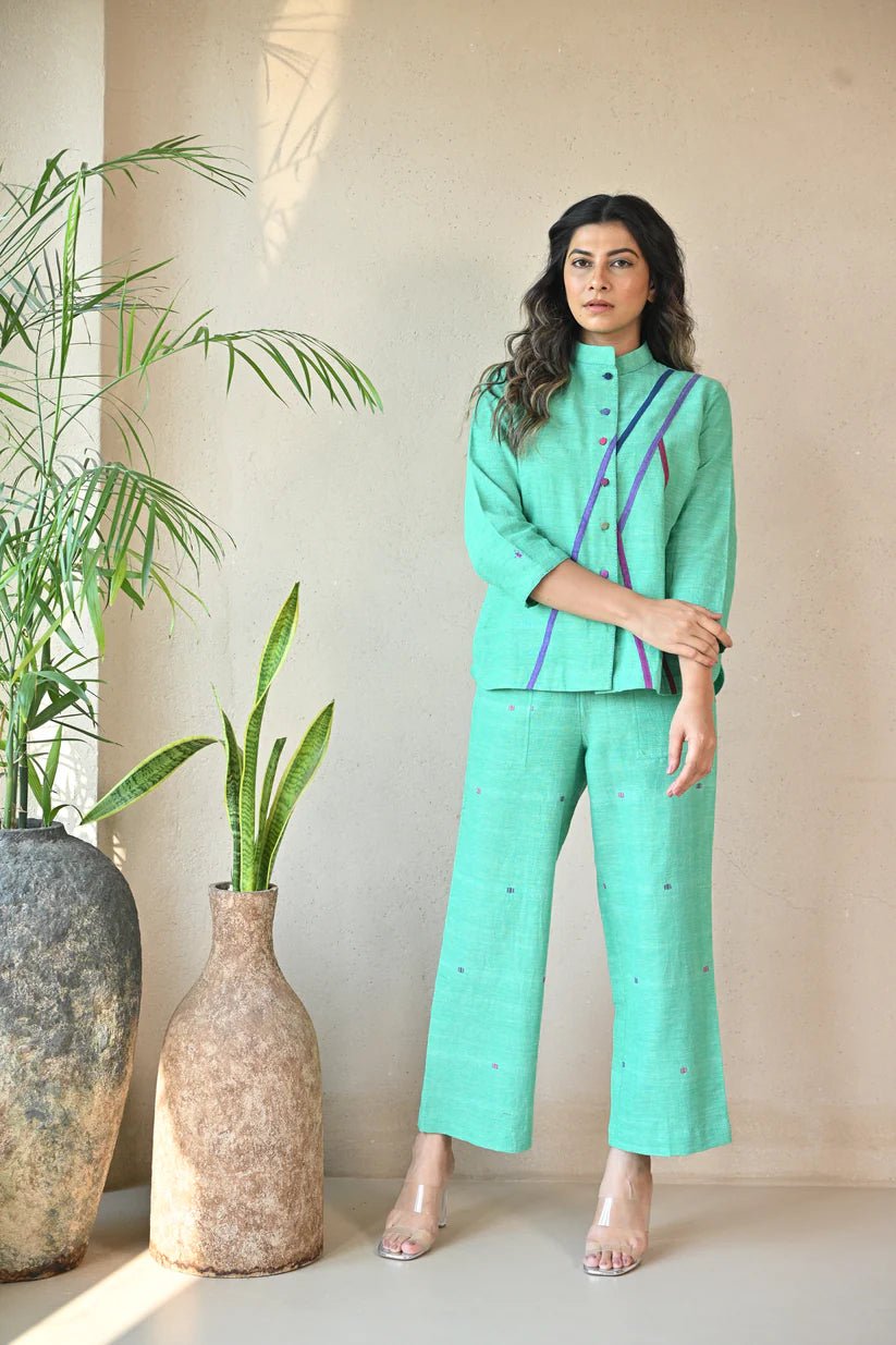 Straight Cut Pant - Mint Green - CiceroniPantsRang by Rajvi