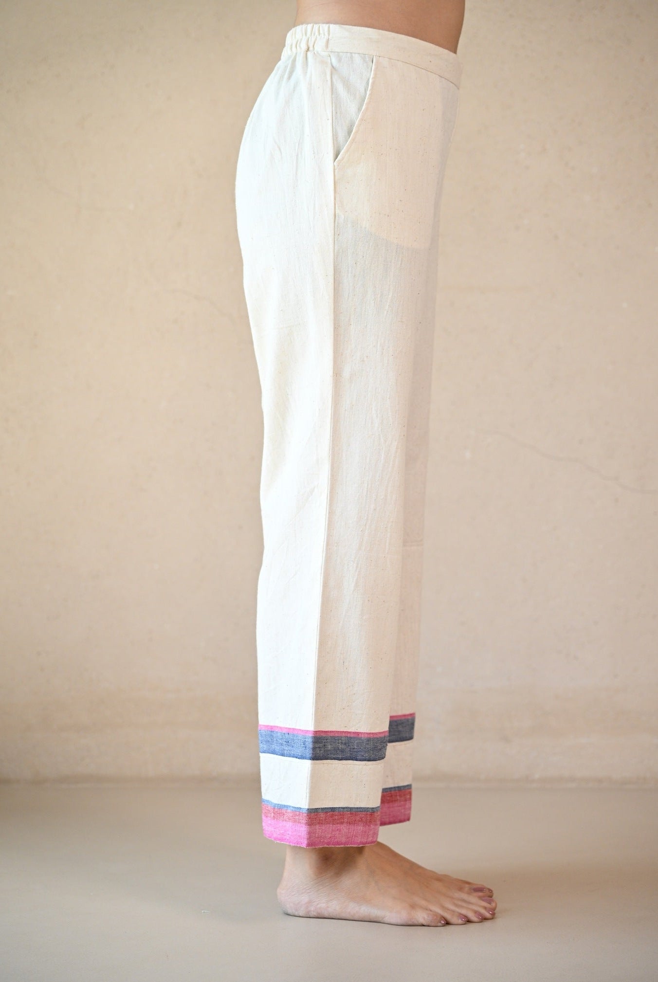 Straight Cut Pant - Natural White - CiceroniPantsRang by Rajvi