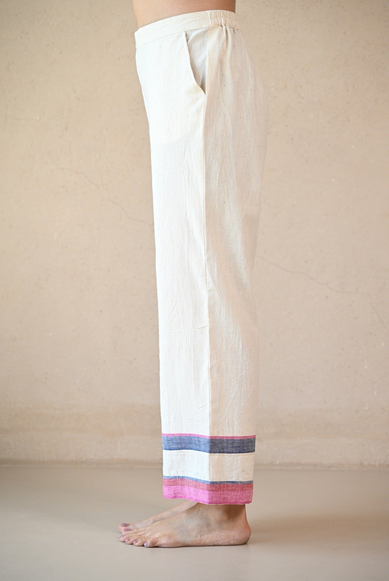 Straight Cut Pant - Natural White - CiceroniPantsRang by Rajvi