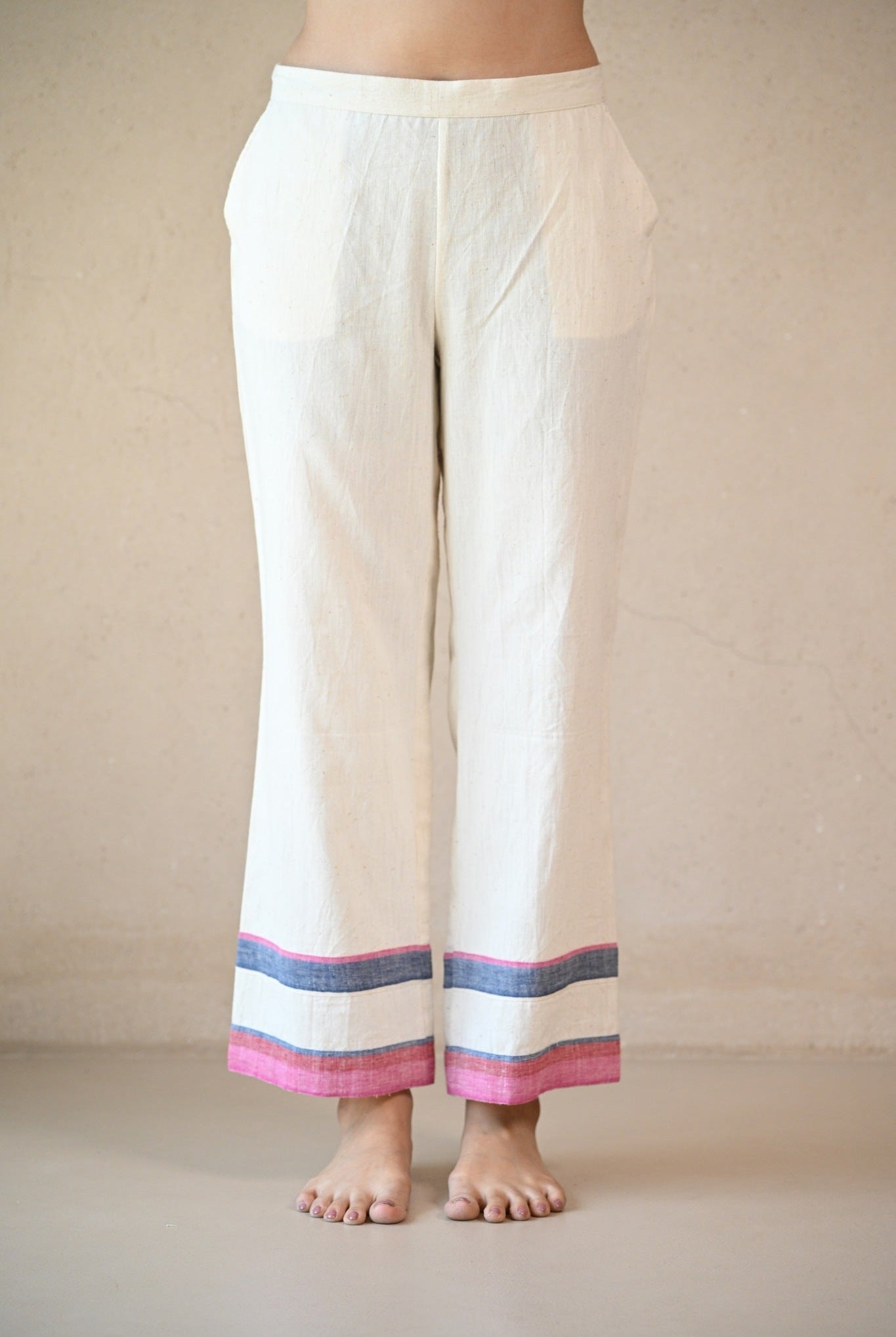 Straight Cut Pant - Natural White - CiceroniPantsRang by Rajvi
