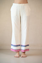 Straight Cut Pant - Natural White - CiceroniPantsRang by Rajvi