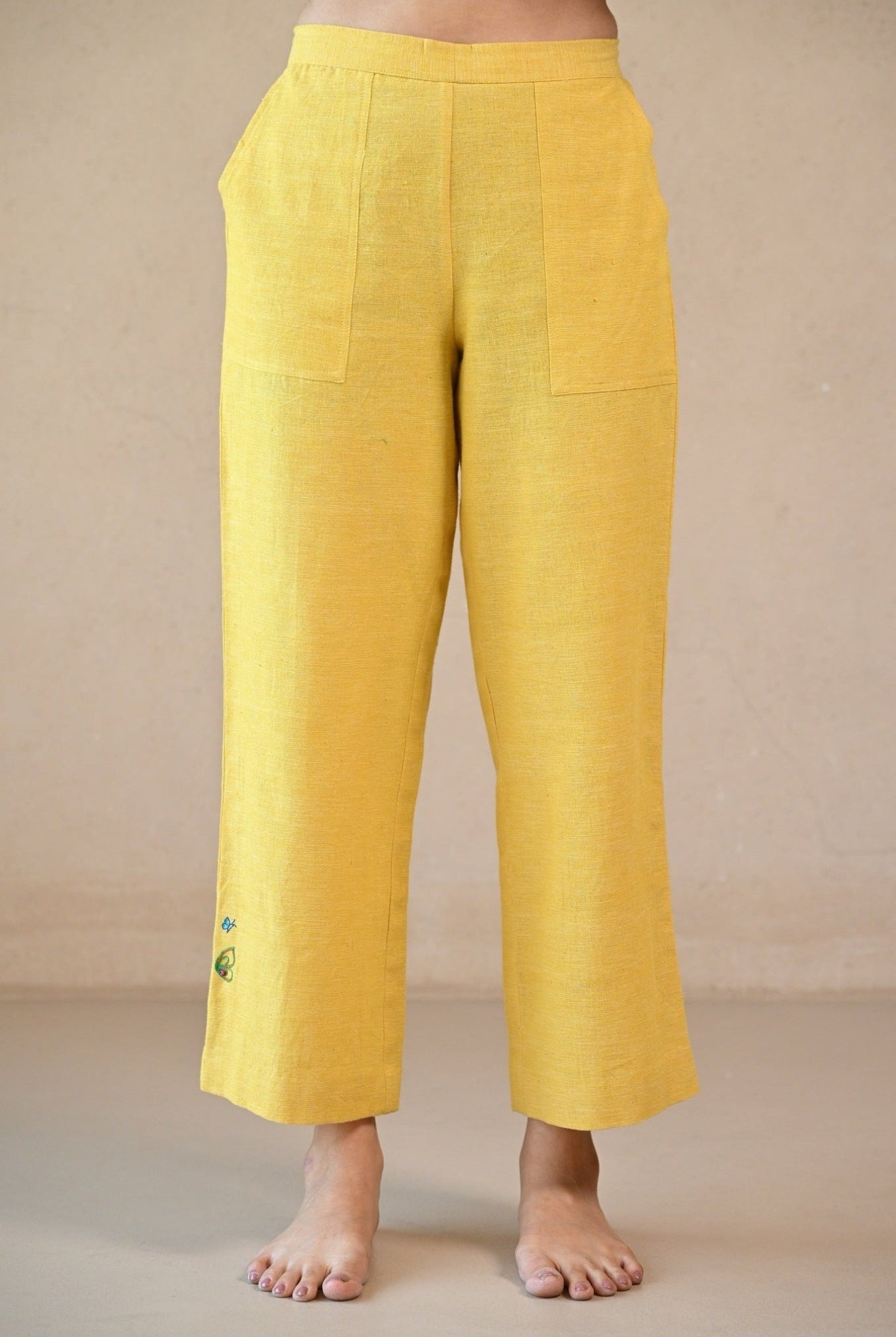 Straight Cut Pant - Sunny Yellow - CiceroniPantsRang by Rajvi
