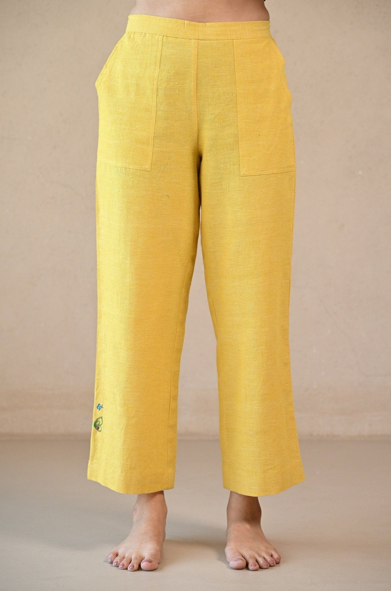 Straight Cut Pant - Sunny Yellow - CiceroniPantsRang by Rajvi