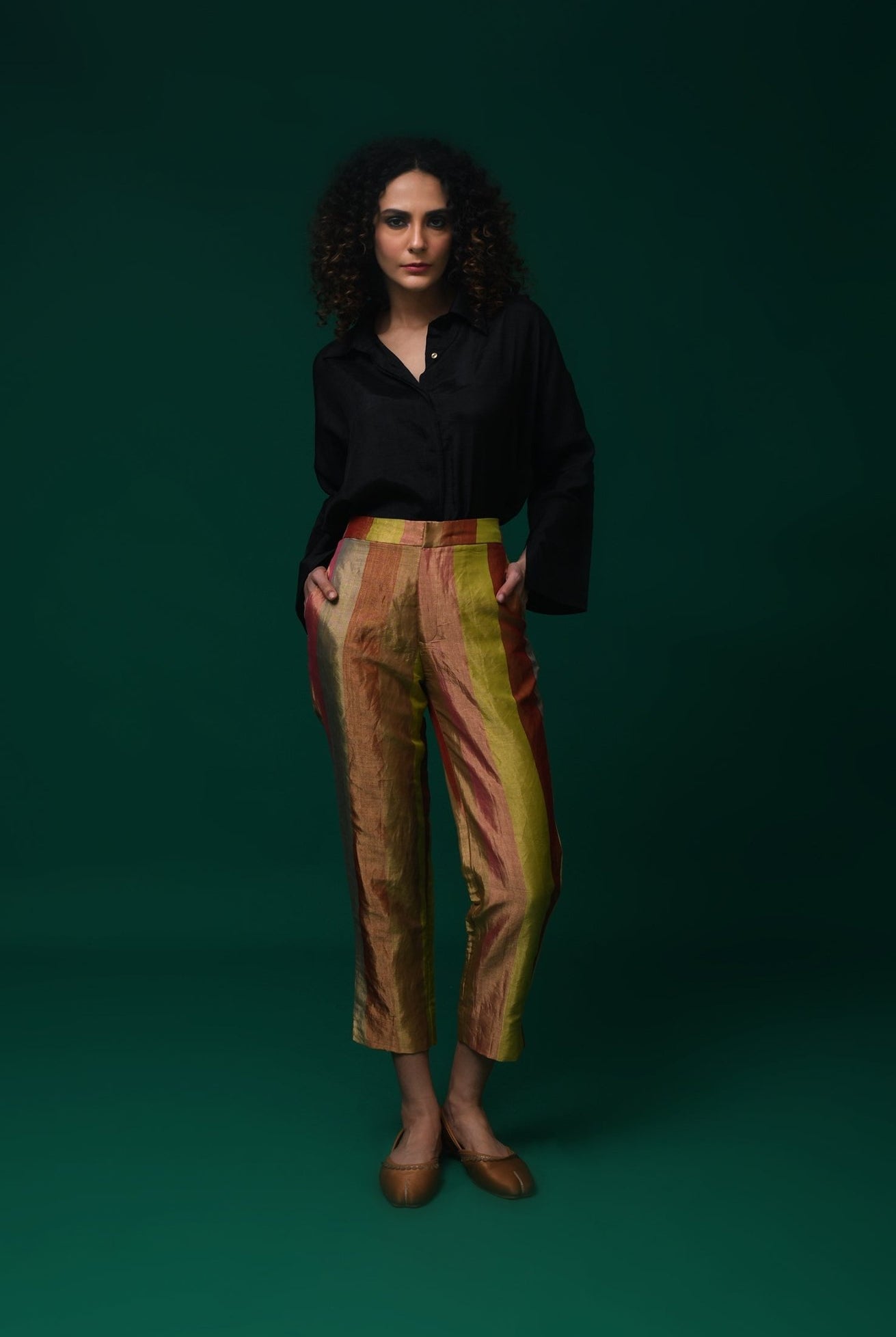 Straight Cut Tissue Trouser - Pink & More - CiceroniPantsHiranya