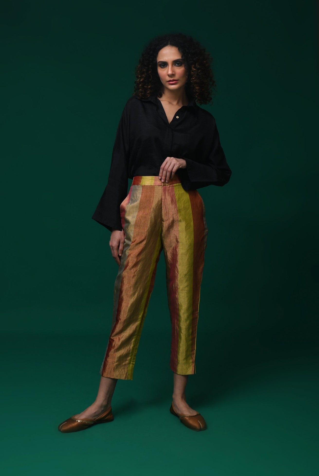 Straight Cut Tissue Trouser - Pink & More - CiceroniPantsHiranya