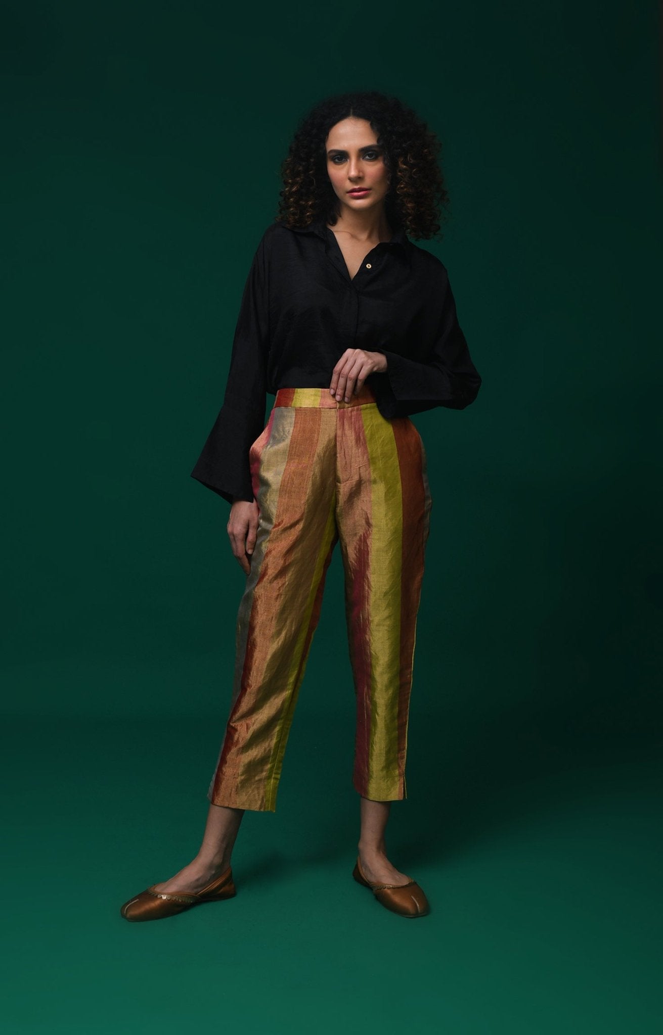 Straight Cut Tissue Trouser - Pink & More - CiceroniPantsHiranya