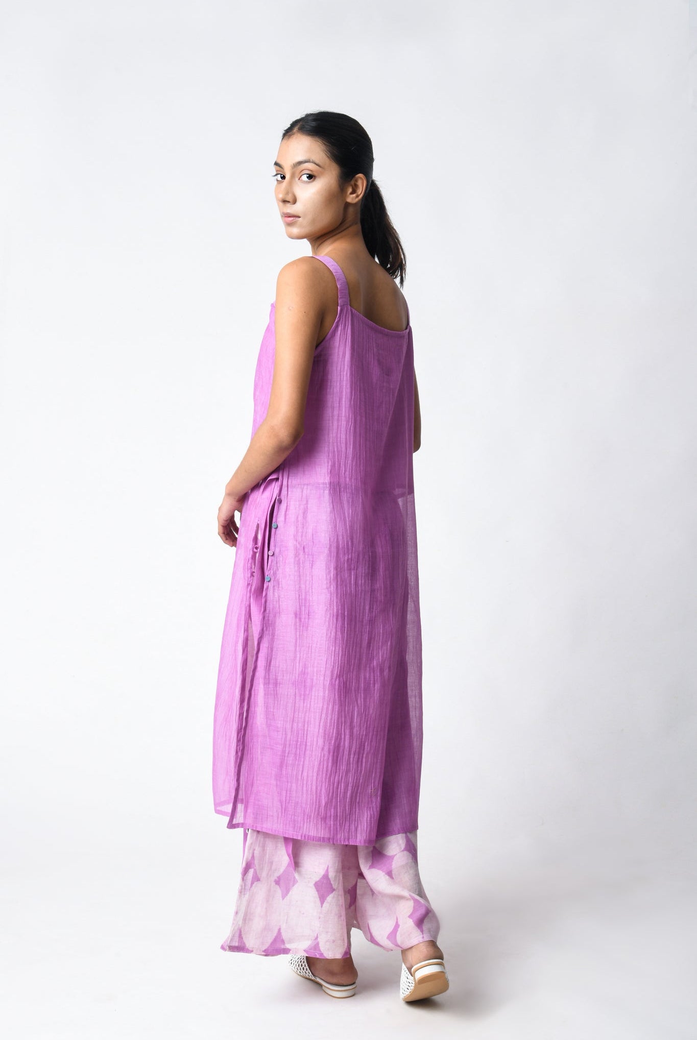 Strap Tunic Plum Co - ord Set - CiceroniKurta Set, Everyday WearJayati Goenka