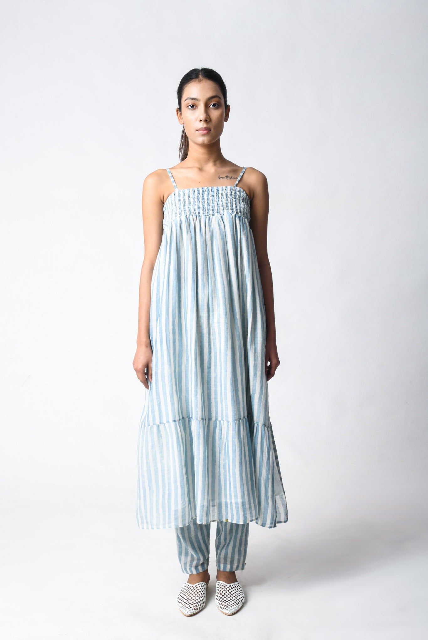 Strappy Sky Co - ord Set - CiceroniKurta Set, Everyday WearJayati Goenka