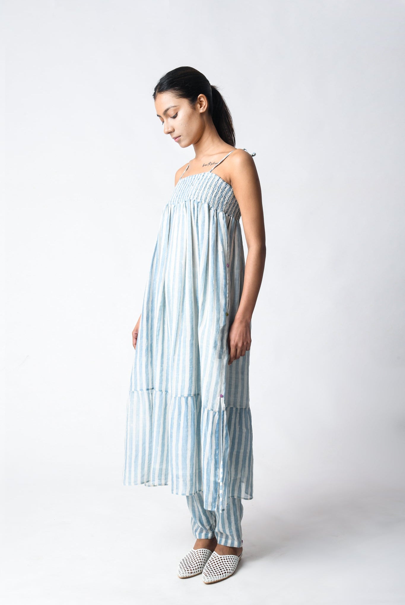 Strappy Sky Co - ord Set - CiceroniKurta Set, Everyday WearJayati Goenka