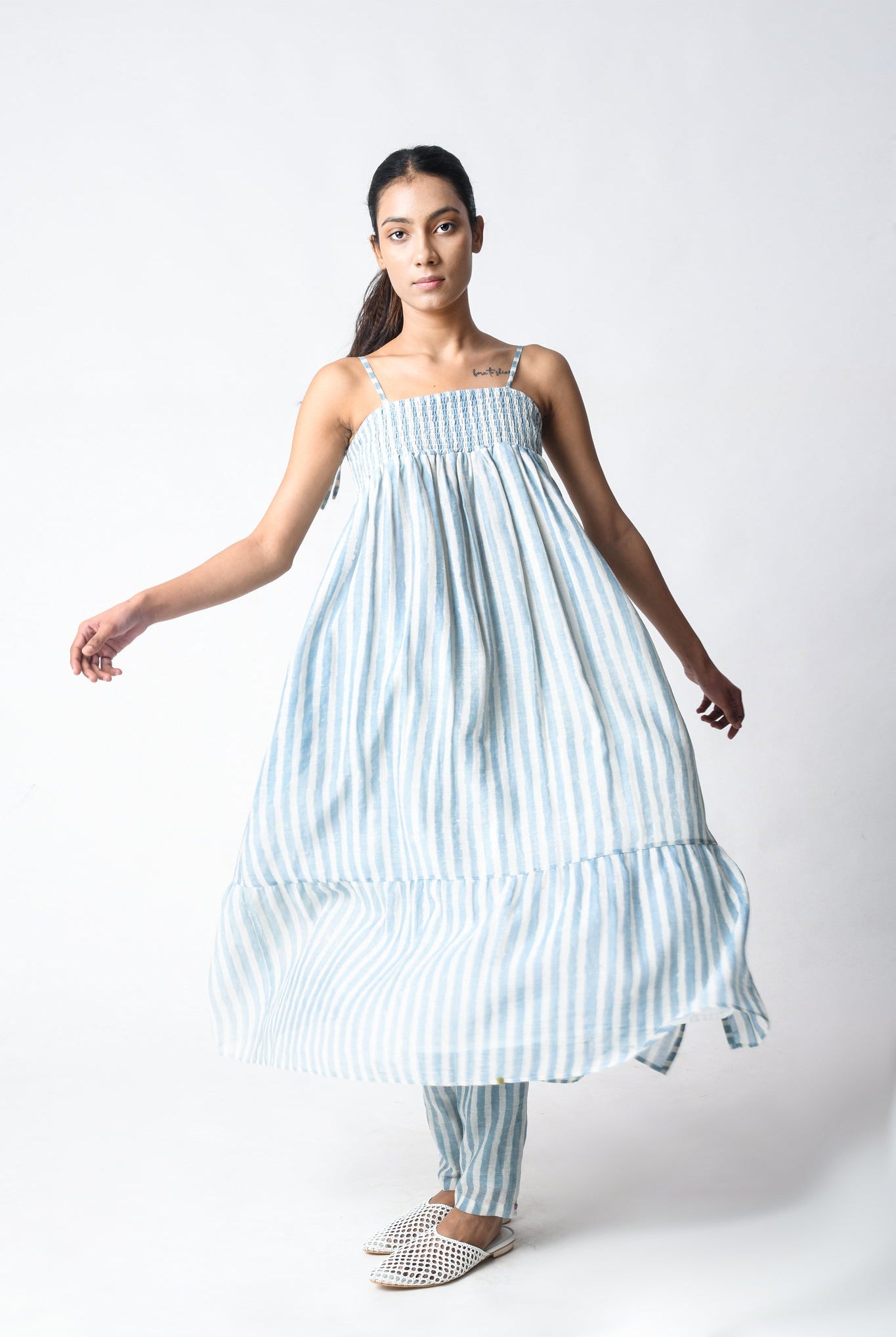 Strappy Sky Co - ord Set - CiceroniKurta Set, Everyday WearJayati Goenka