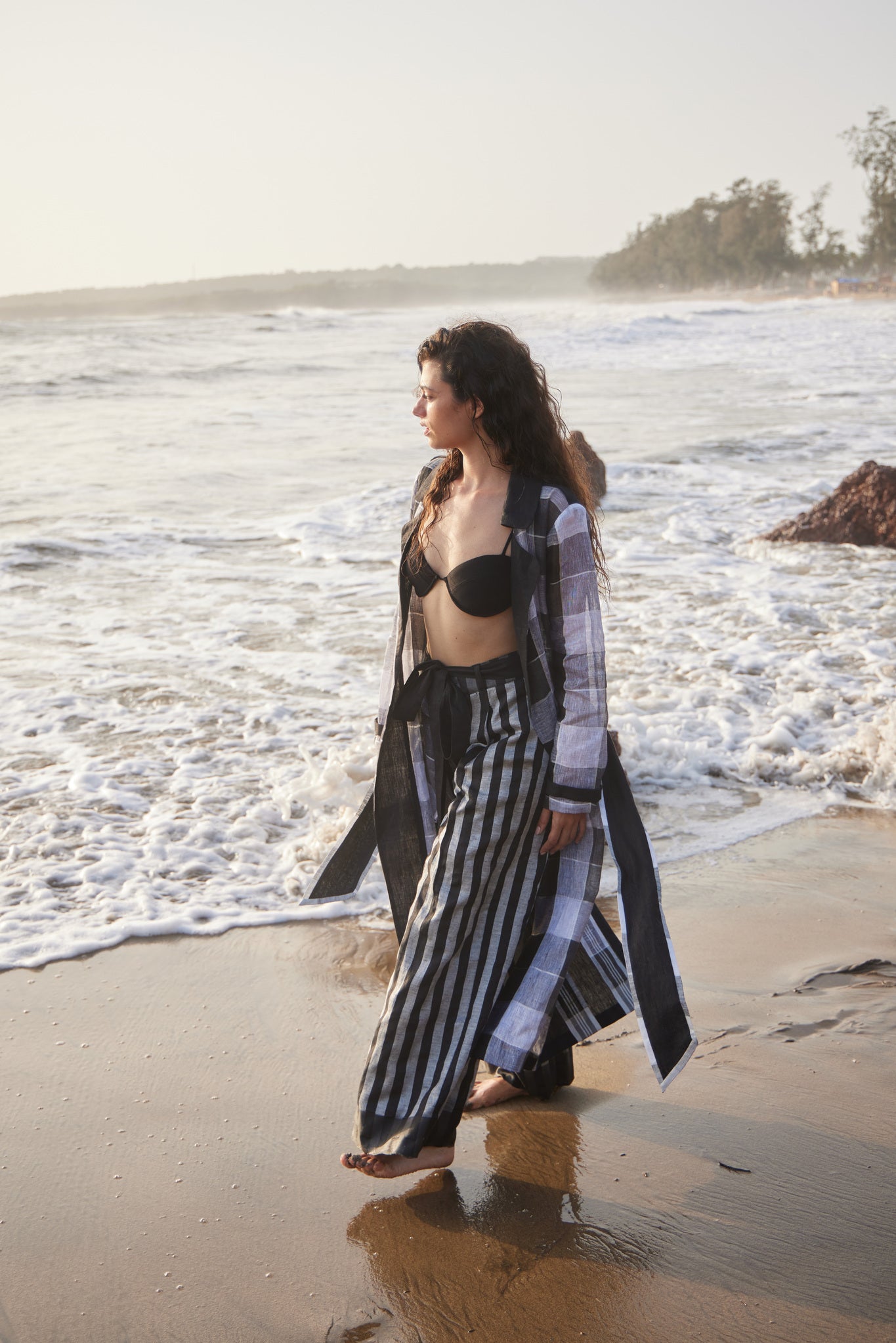 Stripe Ankle Length Pants - CiceroniPantsPriyanca Khanna