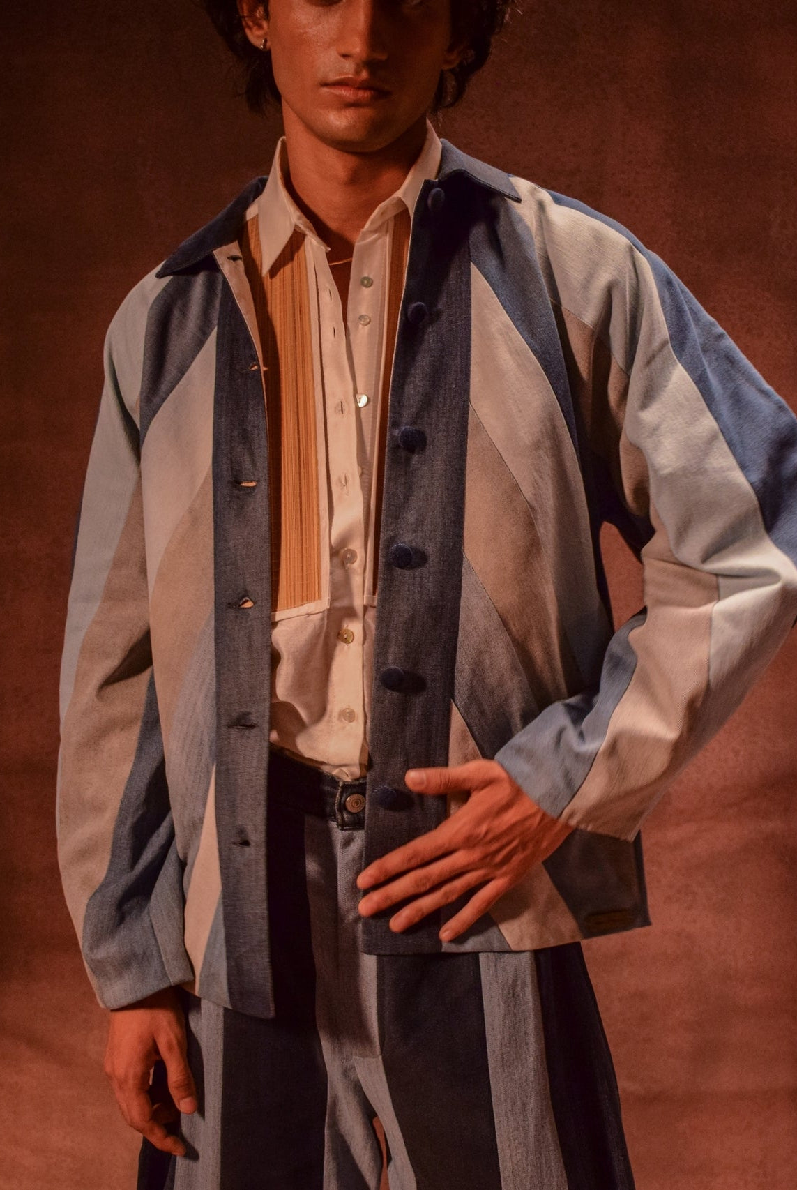 Striped Jacket - CiceroniJacketsAnam Husain