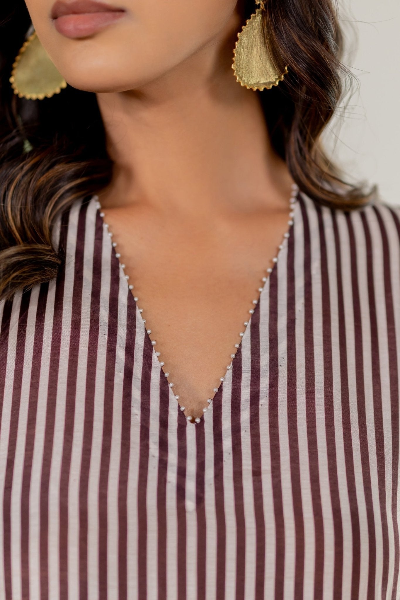 Striped Kurta Set - CiceroniKurta Set, Festive WearTussah
