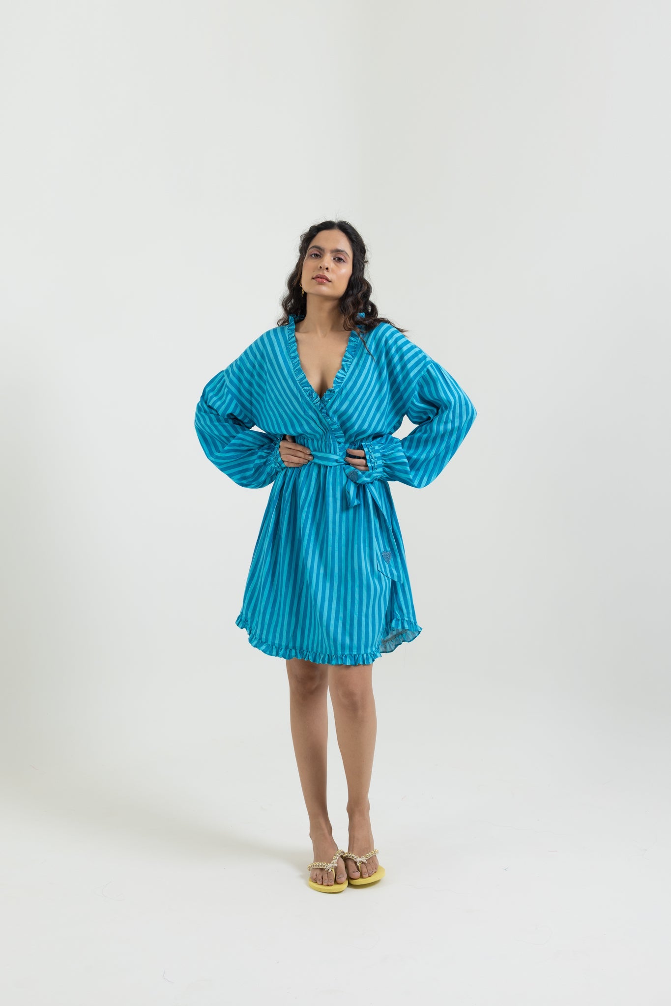 Stripes Dress With Belt - CiceroniDressesLabel Sugar