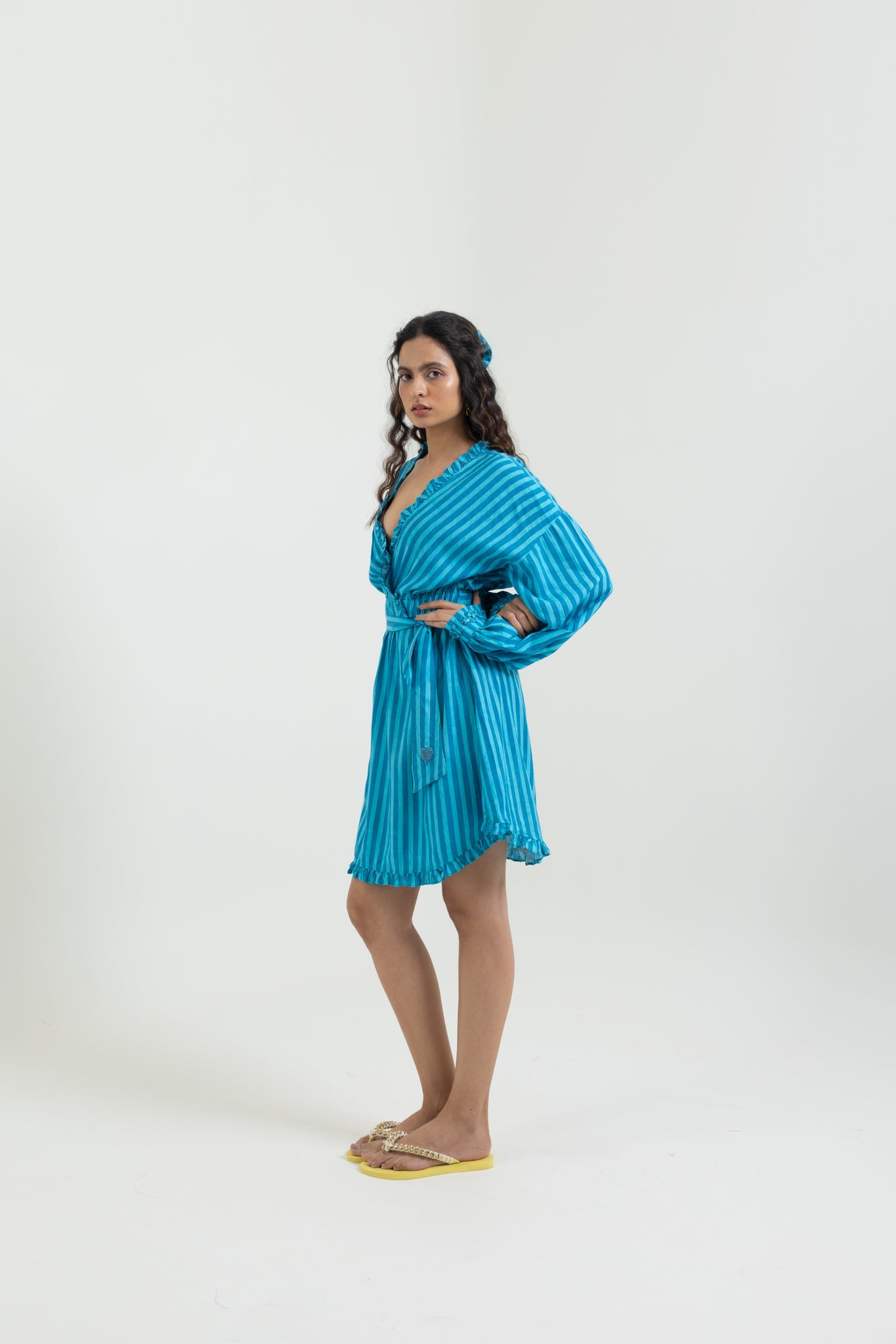 Stripes Dress With Belt - CiceroniDressesLabel Sugar