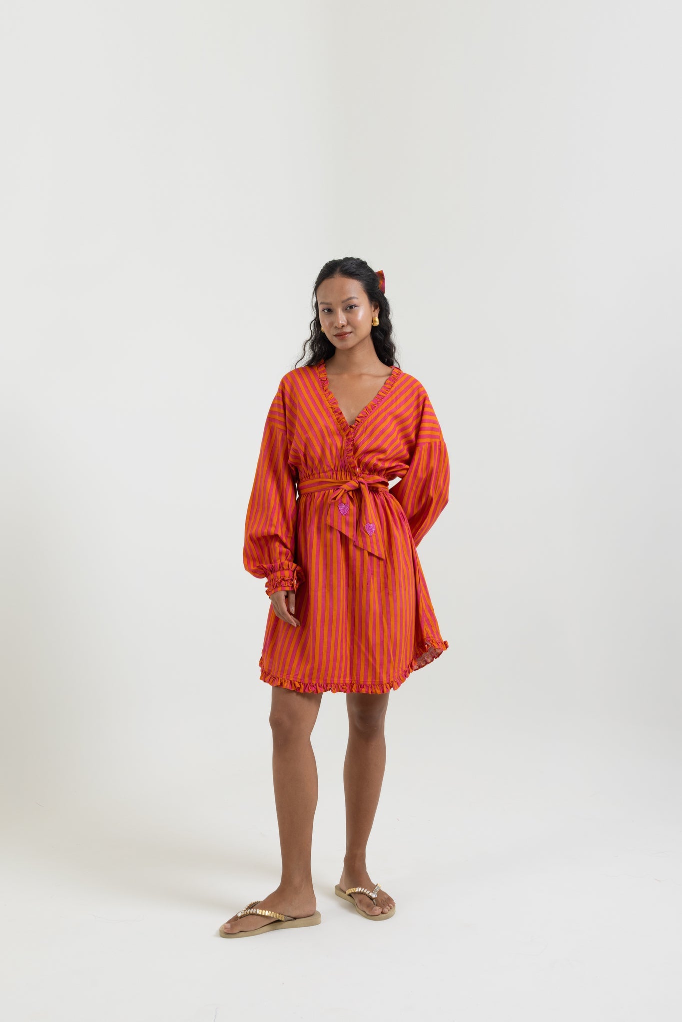 Stripes Dress With Belt - CiceroniDressesLabel Sugar