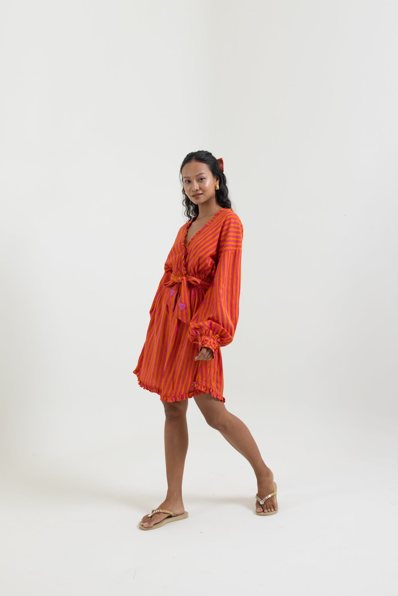 Stripes Dress With Belt - CiceroniDressesLabel Sugar