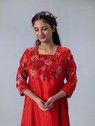 Sudha Red Kurta - CiceroniKurtaShades of India