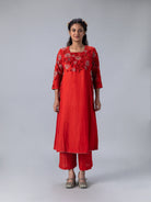 Sudha Red Kurta - CiceroniKurtaShades of India