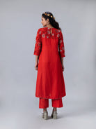 Sudha Red Kurta - CiceroniKurtaShades of India
