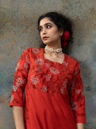 Sudha Red Kurta - CiceroniKurtaShades of India