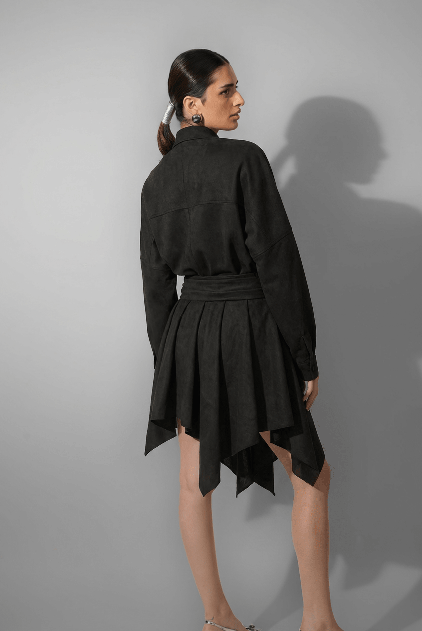 Suede Layered Skirt - CiceroniSkirtPriyanca Khanna