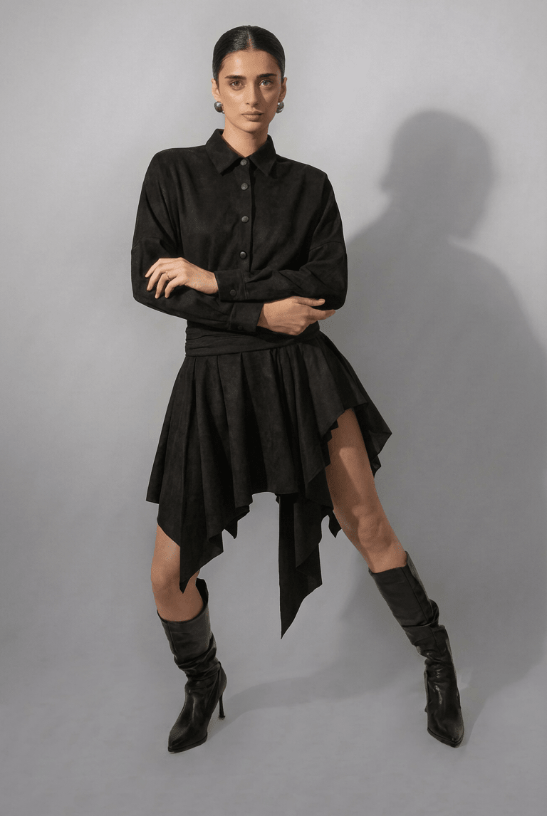 Suede Oversized Shirt - CiceroniShirtPriyanca Khanna