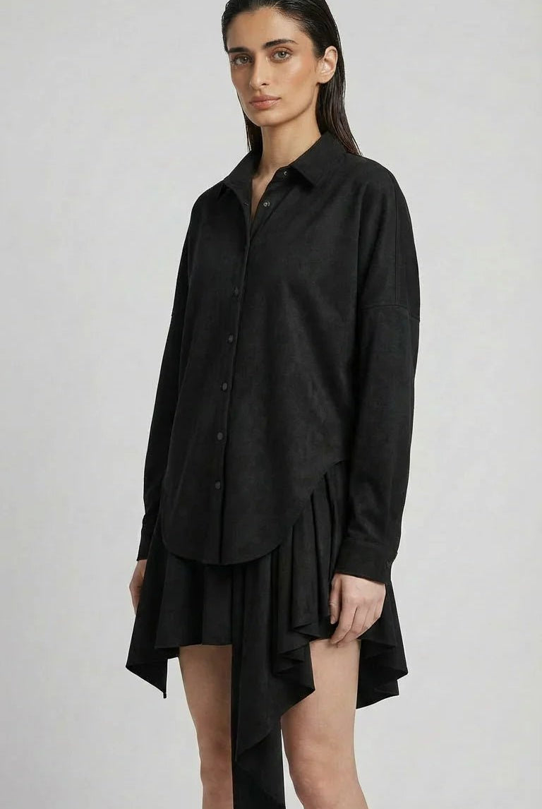 Suede Oversized Shirt - CiceroniShirtPriyanca Khanna