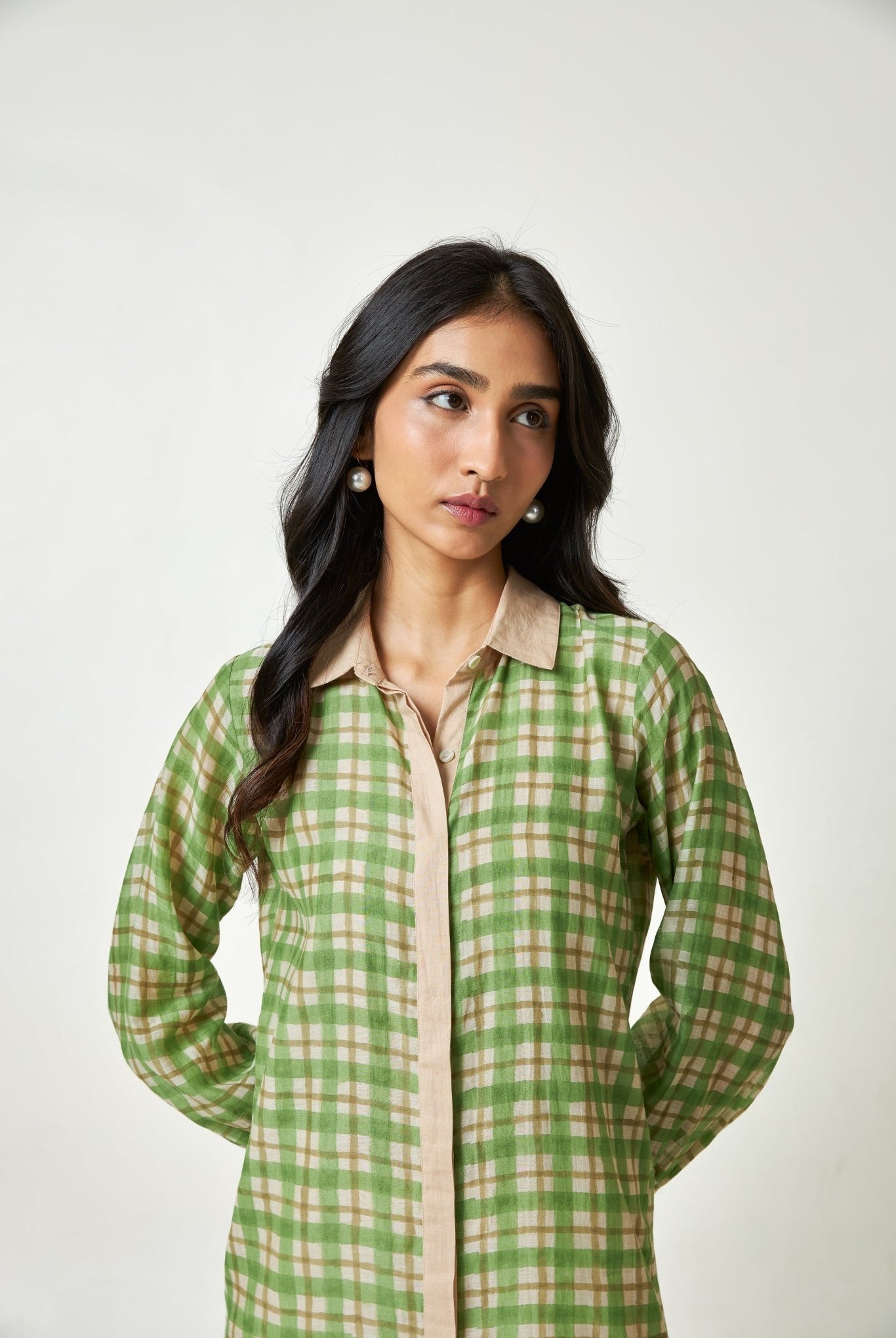 Summer Leaf Block Printed Dress - CiceroniDressPants and Pajamas