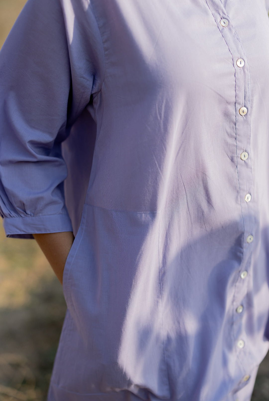 Summer Purple Buttondown Kurta Set - CiceroniKurta Set, Everyday WearMaidaan