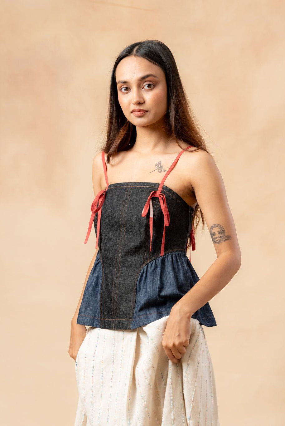 Sunhat Spell Denim Top - CiceroniTopDoodlage