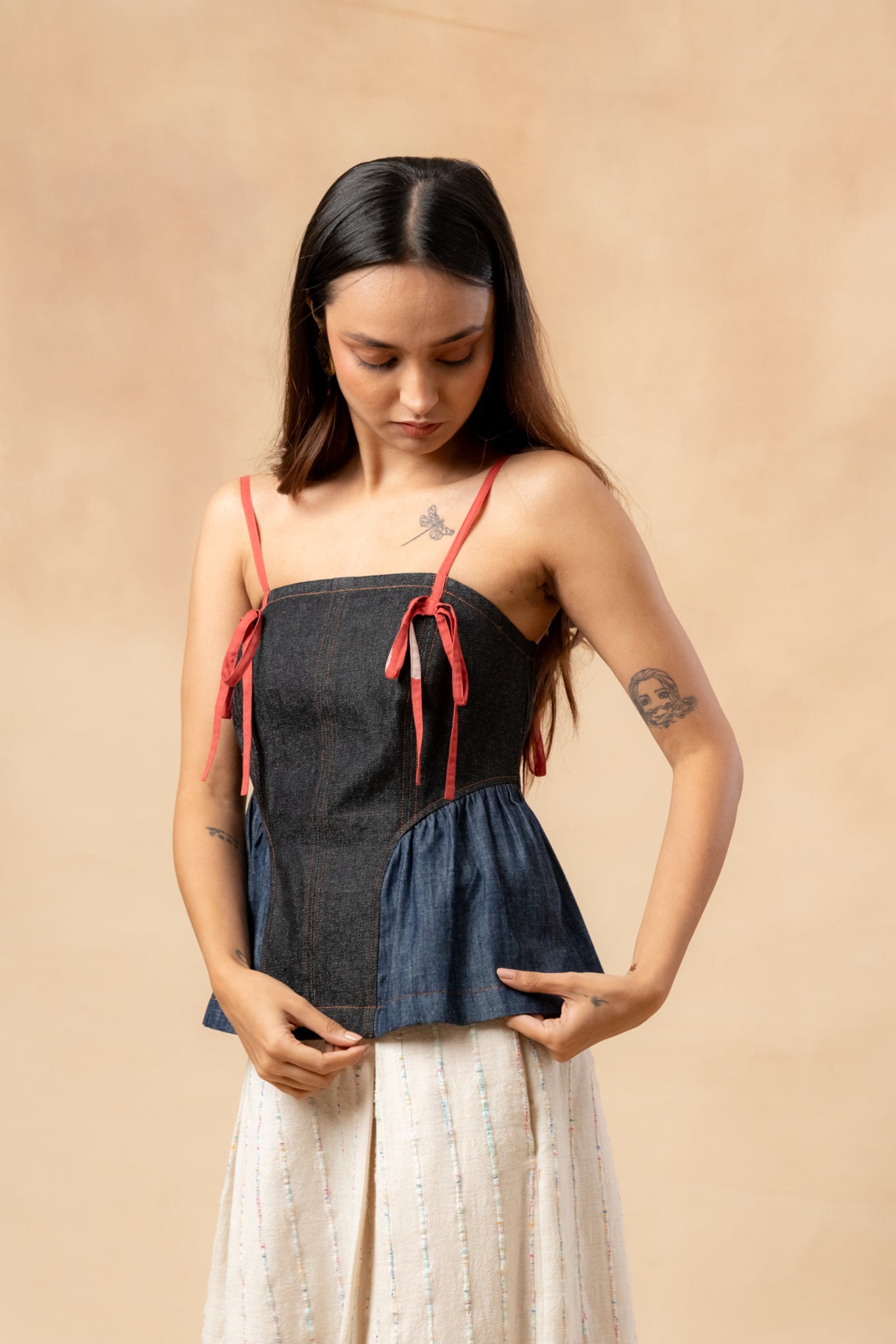 Sunhat Spell Denim Top - CiceroniTopDoodlage