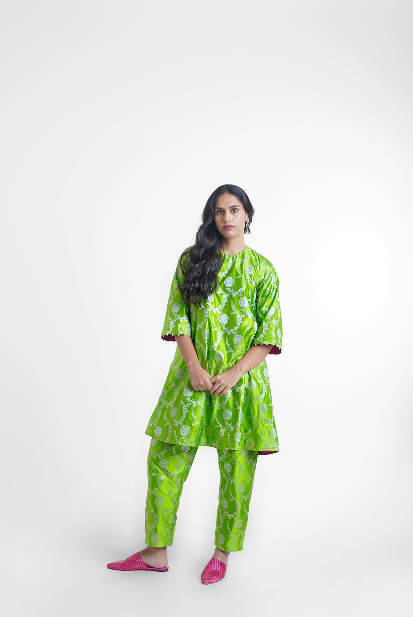 Sunheri Kurta Set in Green - CiceroniKurta Set, Festive WearShriya Singhi