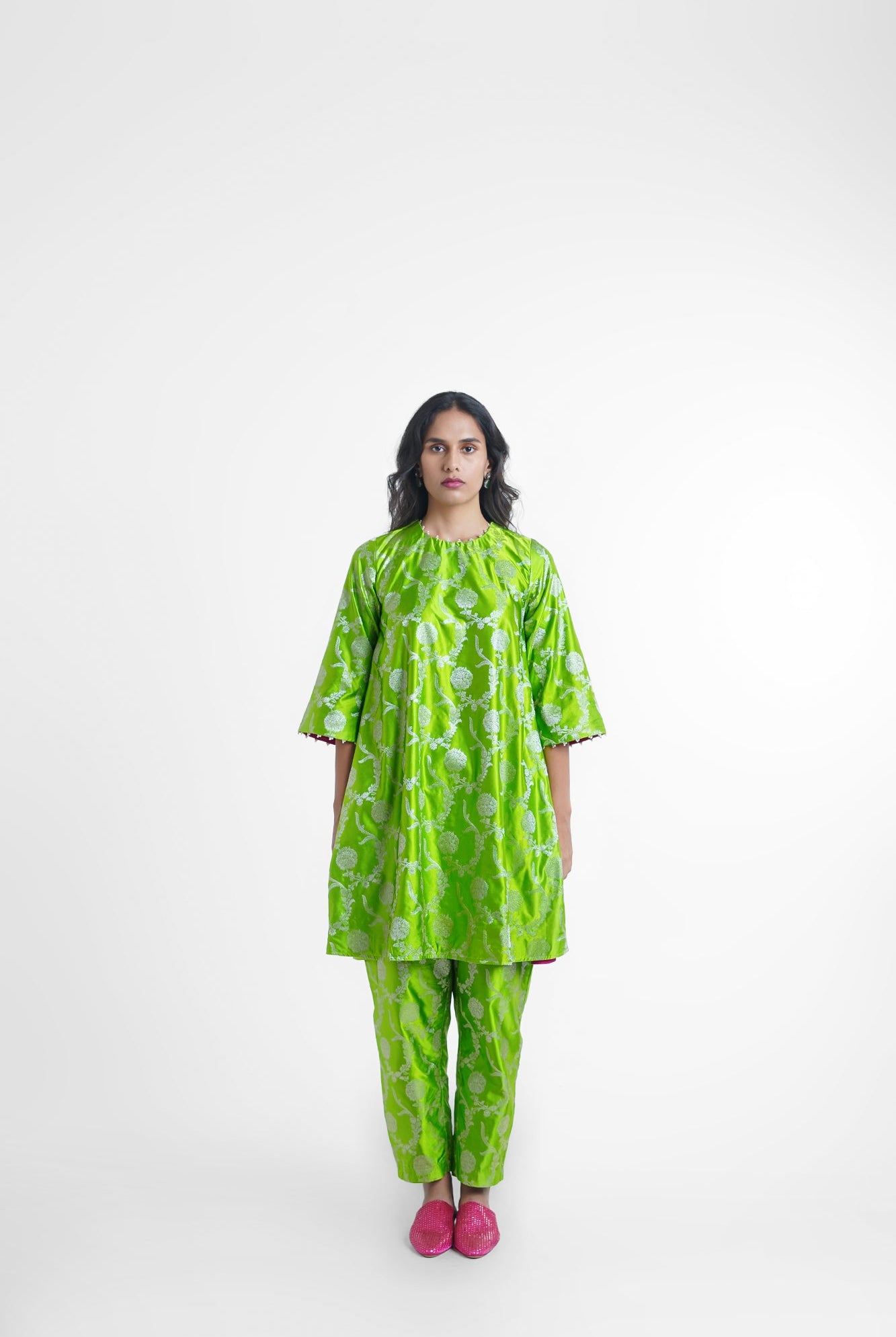 Sunheri Kurta Set in Green - CiceroniKurta Set, Festive WearShriya Singhi