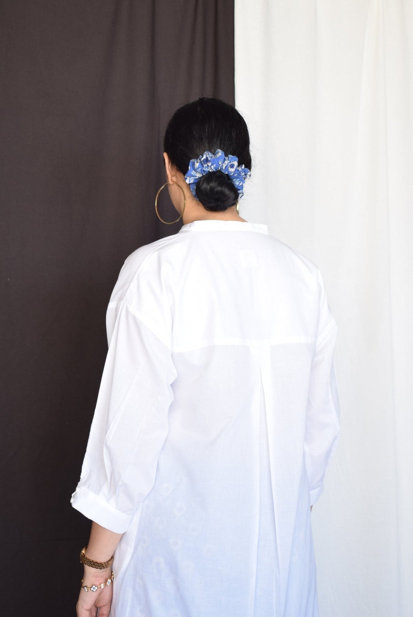 Sunkissed White Anti - fit Kurta with Placket - CiceroniKurta, Everyday WearHouse of Moxa