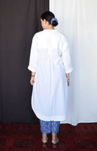 Sunkissed White Anti - fit Kurta with Placket - CiceroniKurta, Everyday WearHouse of Moxa