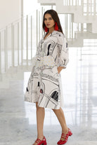 Sunlit Vistas Embroidered Dress - CiceroniDressesSilai Studio