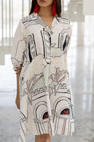 Sunlit Vistas Embroidered Dress - CiceroniDressesSilai Studio