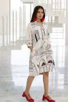 Sunlit Vistas Embroidered Dress - CiceroniDressesSilai Studio