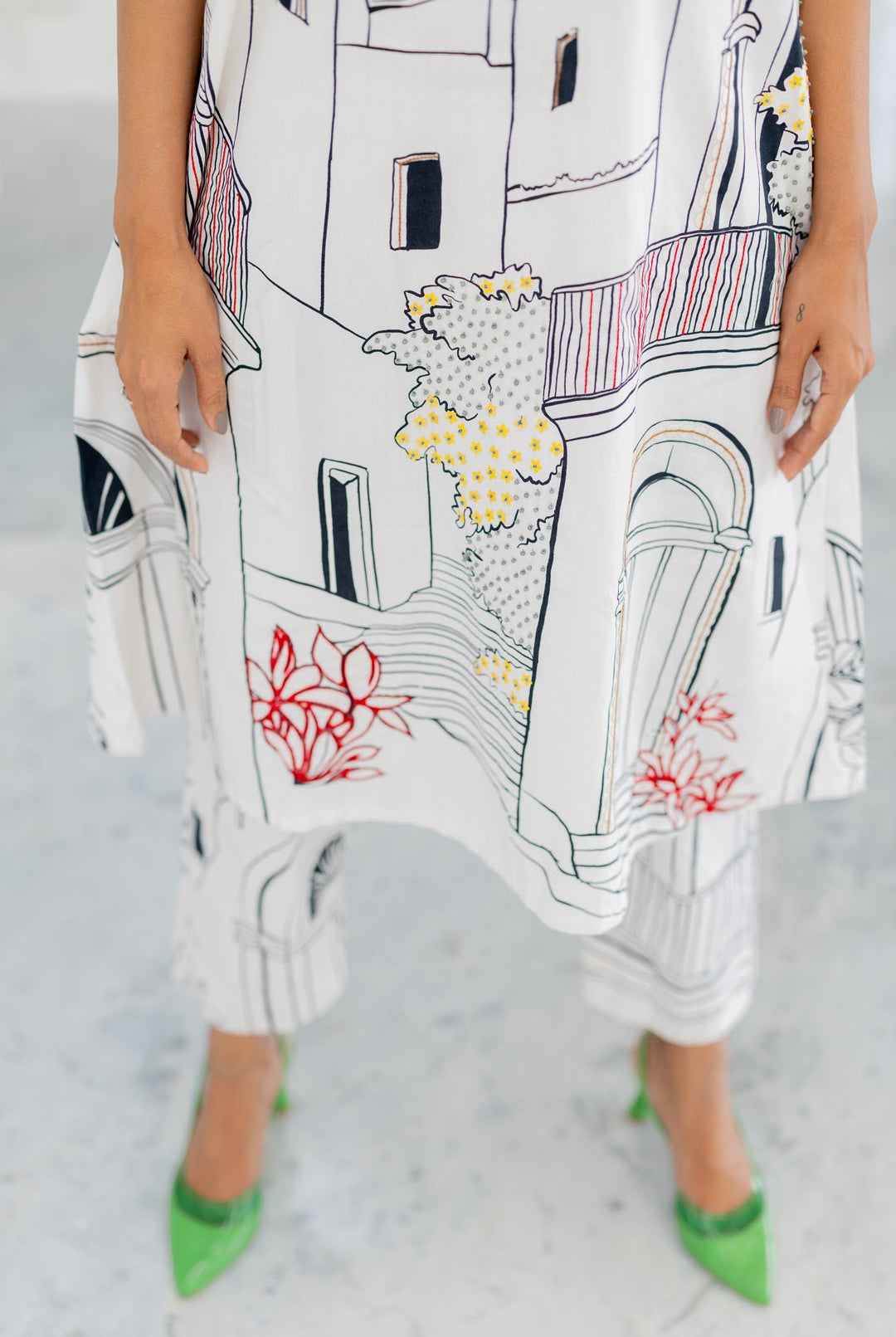 Sunlit Vistas Embroidered Kurta Set - CiceroniKurta Set, Everyday WearSilai Studio