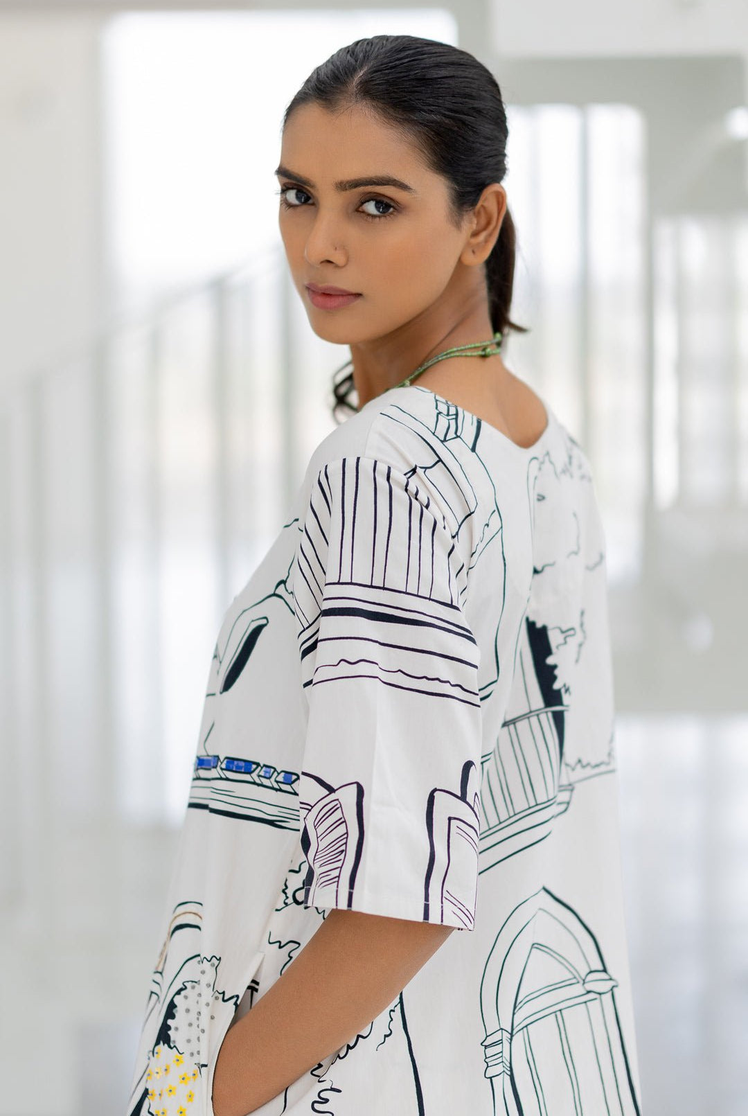 Sunlit Vistas Embroidered Kurta Set - CiceroniKurta Set, Everyday WearSilai Studio