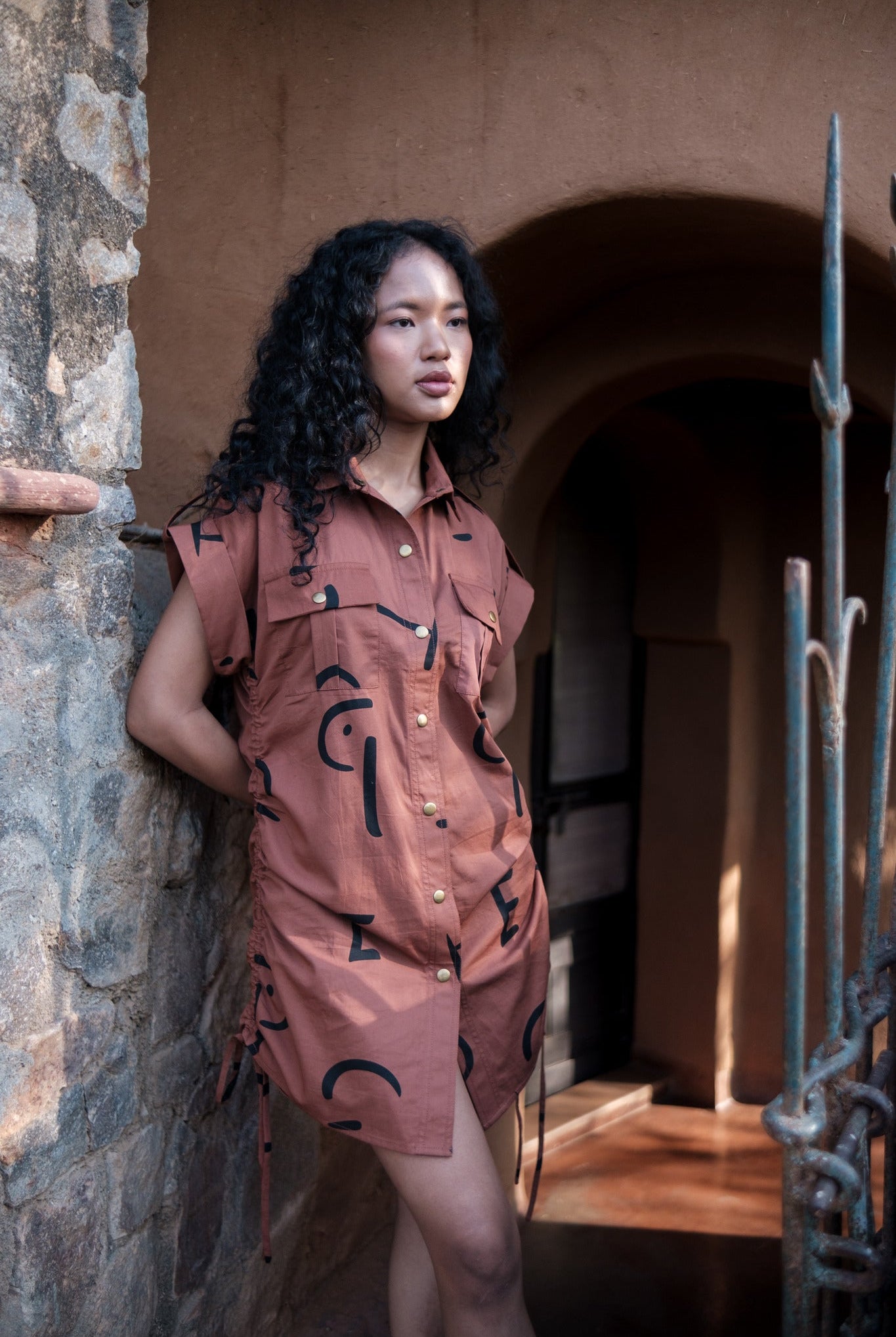 Sunrise Gather Dress - Printed - CiceroniDressesThe Terra Tribe