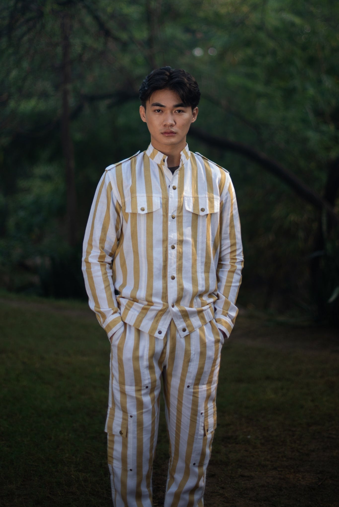 Sunrise Worker Pants - Yellow Stripe - CiceroniPantsThe Terra Tribe