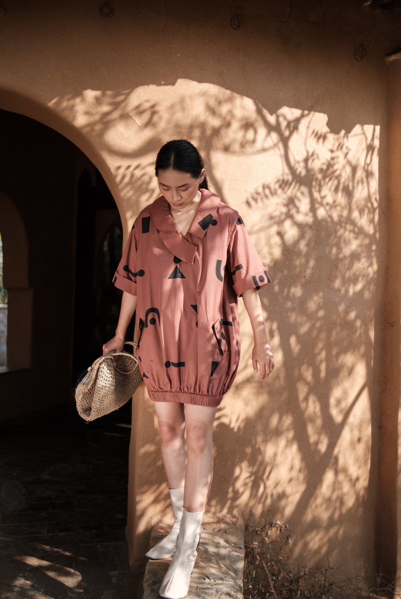 Sydney Shift Dress - Triangle Print - CiceroniDressesThe Terra Tribe