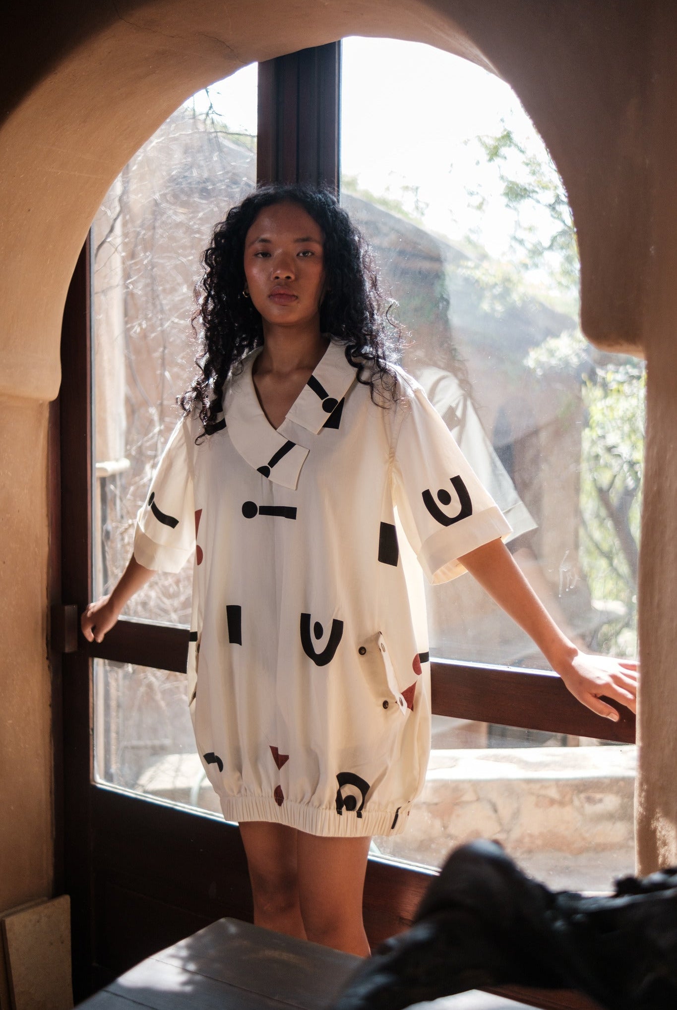 Sydney Shift Dress - Triangle Print - CiceroniDressesThe Terra Tribe