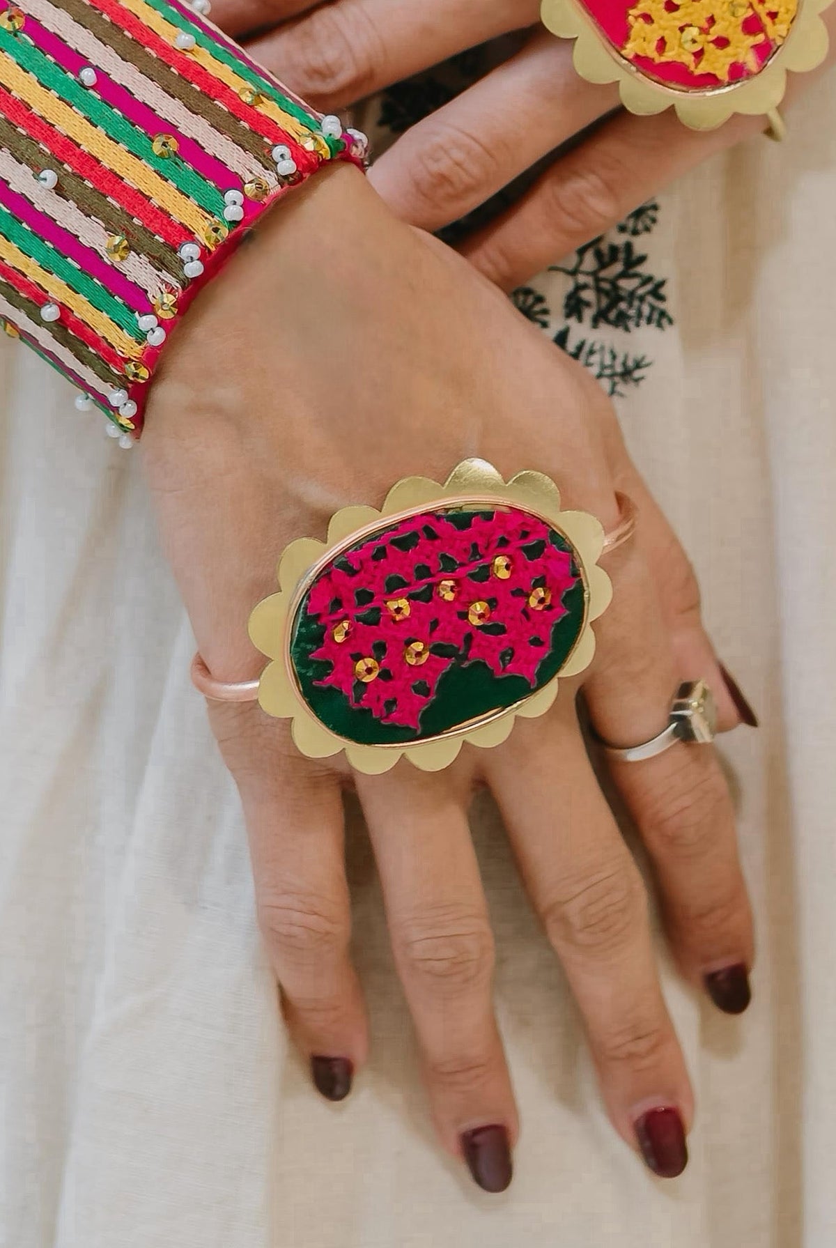 Taal Palm Harness - Pink Green - CiceroniBraceletsBy Nirjari